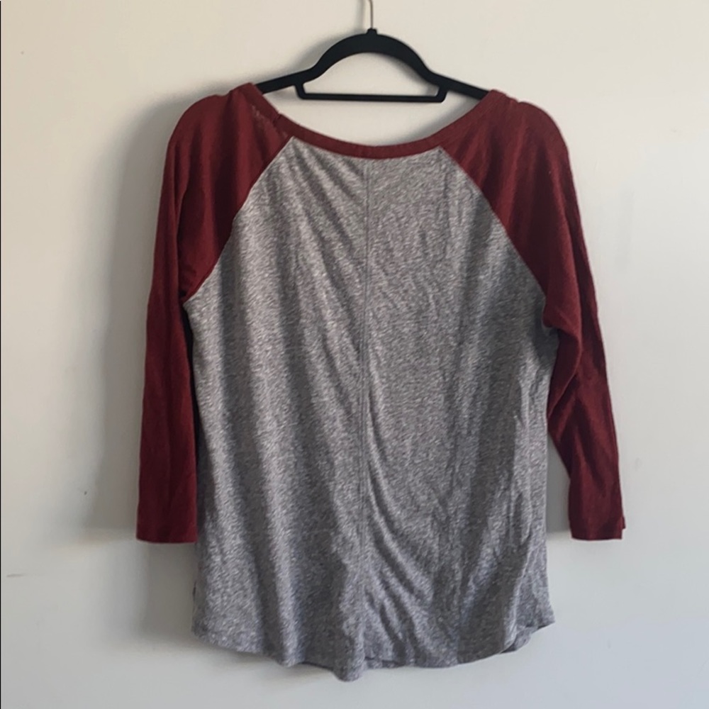 Red & Grey Raglan Shirt - Picture 3 of 3